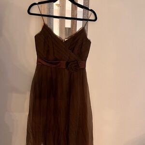 Nine West Chocolate Brown Pleated Dress